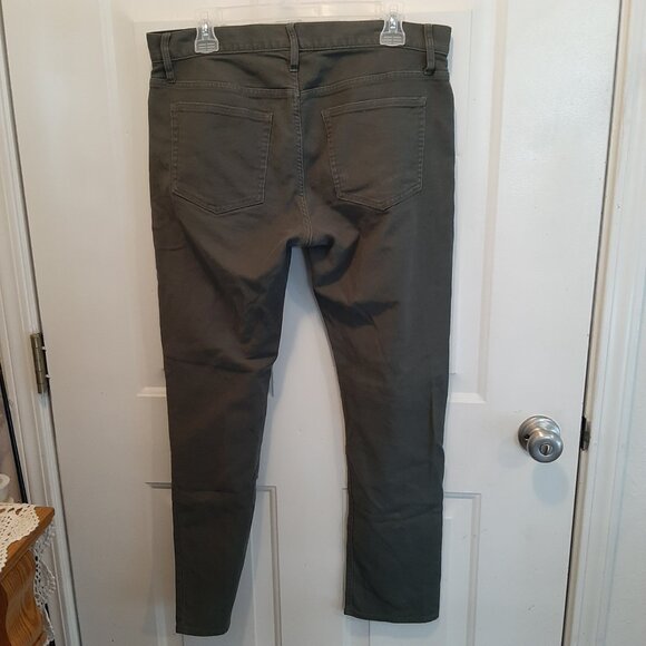 J. Crew SLIM Fit Flex Jeans; Olive Green; EUC; Tag says 33 Waist, 30 Length - Picture 2 of 4